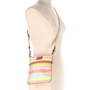 Coach Multicolor Striped Crossbody Bag
